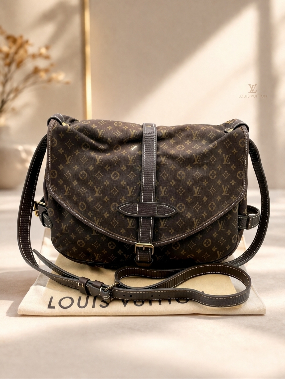 Louis Vuitton Dark Brown Monogram Crossbody Bag